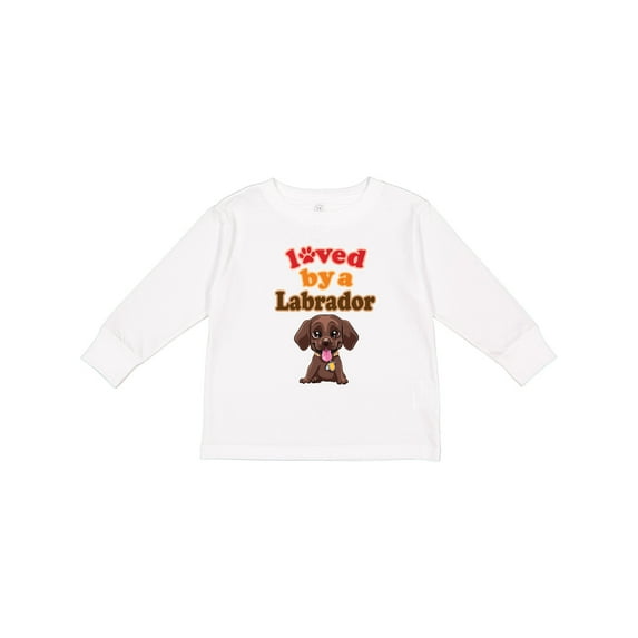 Inktastic Labrador Chocolate Lab Boys or Girls Long Sleeve Toddler T-Shirt