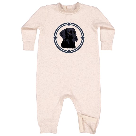 Inktastic Labrador Retriever Black Lab Baby Fleece Romper