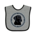 thumbnail image 1 of Inktastic Labrador Retriever Black Lab Boys or Girls Baby Bib, 1 of 4