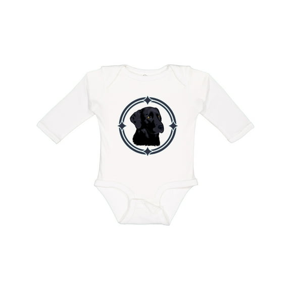 Inktastic Labrador Retriever Black Lab Boys or Girls Long Sleeve Baby Bodysuit