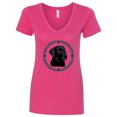 thumbnail image 1 of Inktastic Labrador Retriever Black Lab Women's V-Neck T-Shirt, 1 of 5