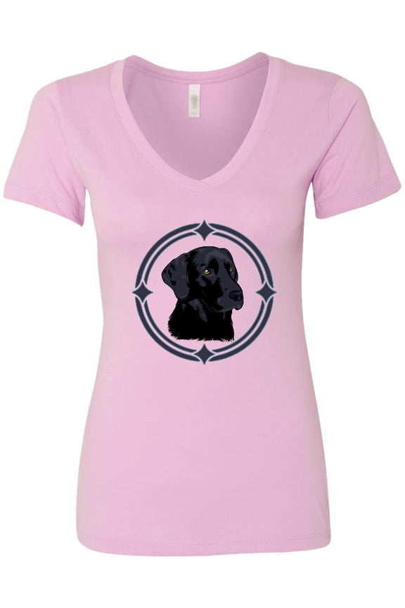 Labrador Retriever Black Lab Women's V-Neck T-Shirt