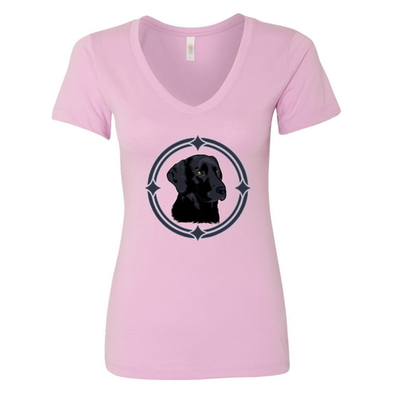 Inktastic Labrador Retriever Black Lab Women's V-Neck T-Shirt