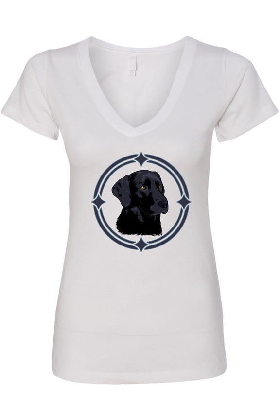 Labrador Retriever Black Lab Women's V-Neck T-Shirt