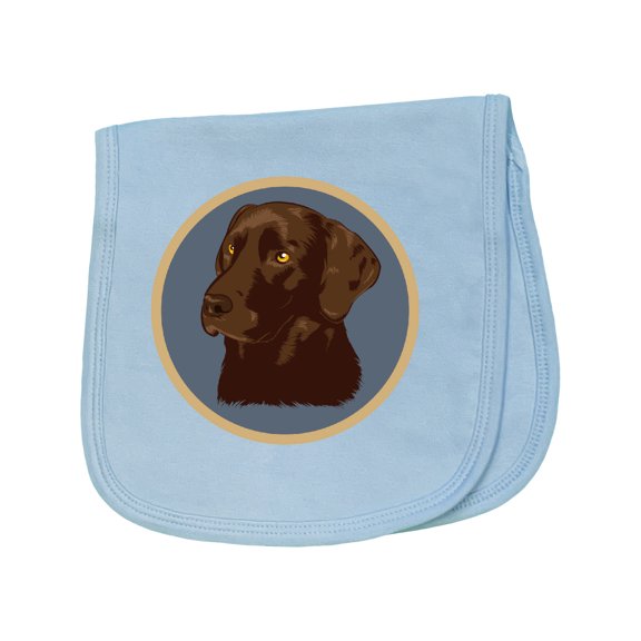 Inktastic Labrador Retriever Chocolate Lab Dog Baby Burp Cloth