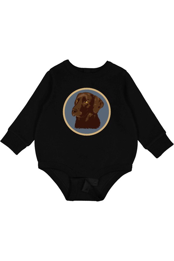 Labrador Retriever Chocolate Lab Dog Baby Fleece Bodysuit