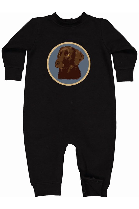 Labrador Retriever Chocolate Lab Dog Baby Fleece Romper