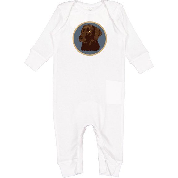 Inktastic Labrador Retriever Chocolate Lab Dog Baby Romper Coveralls