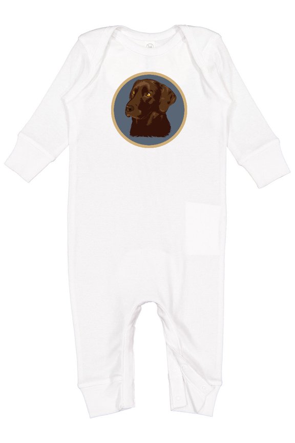 Labrador Retriever Chocolate Lab Dog Baby Romper Coveralls