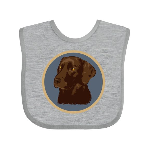 Inktastic Labrador Retriever Chocolate Lab Dog Boys or Girls Baby Bib