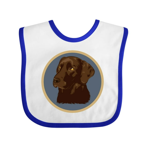 Inktastic Labrador Retriever Chocolate Lab Dog Boys or Girls Baby Bib