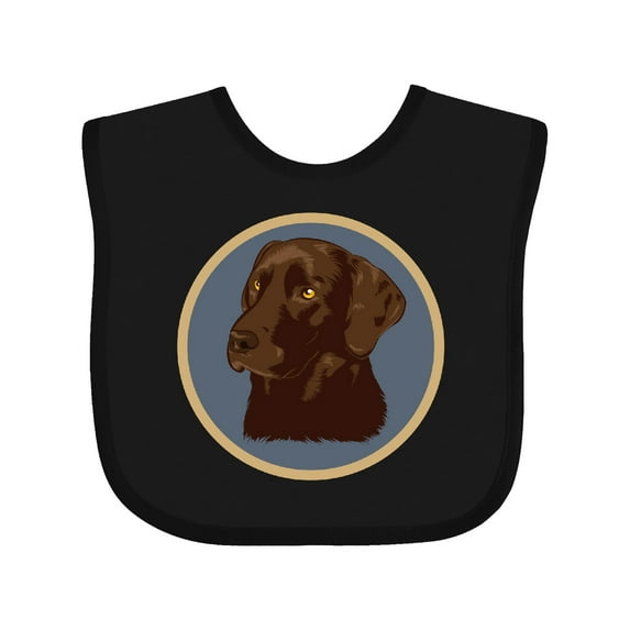 Inktastic Labrador Retriever Chocolate Lab Dog Boys or Girls Baby Bib