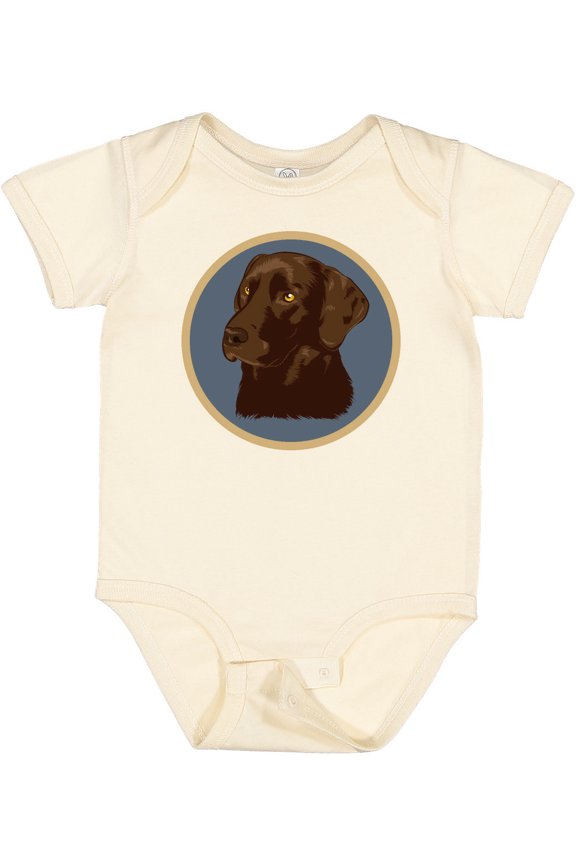 Labrador Retriever Chocolate Lab Dog Boys or Girls Baby Bodysuit