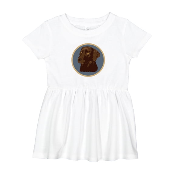 Inktastic Labrador Retriever Chocolate Lab Dog Girls Baby Dress