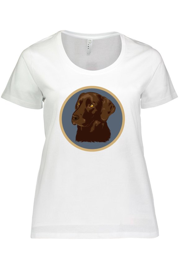Labrador Retriever Chocolate Lab Dog Women's Plus Size T-Shirt