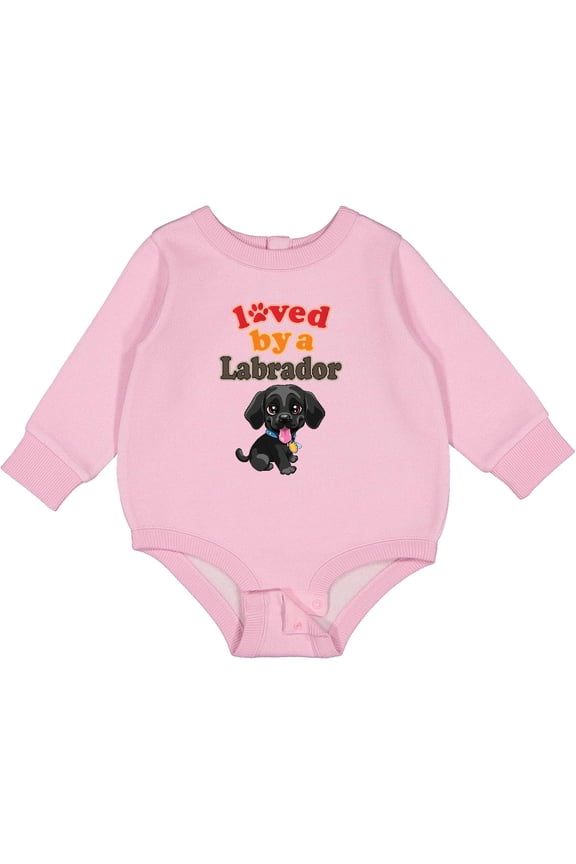 Labrador Retriever Dog Black Lab Baby Fleece Bodysuit