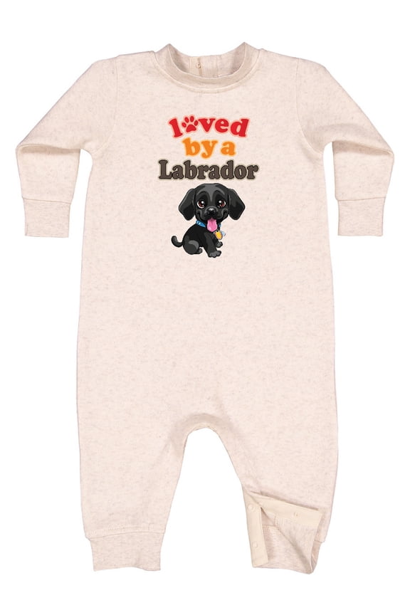 Labrador Retriever Dog Black Lab Baby Fleece Romper