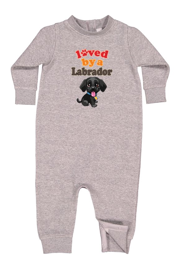 Labrador Retriever Dog Black Lab Baby Fleece Romper