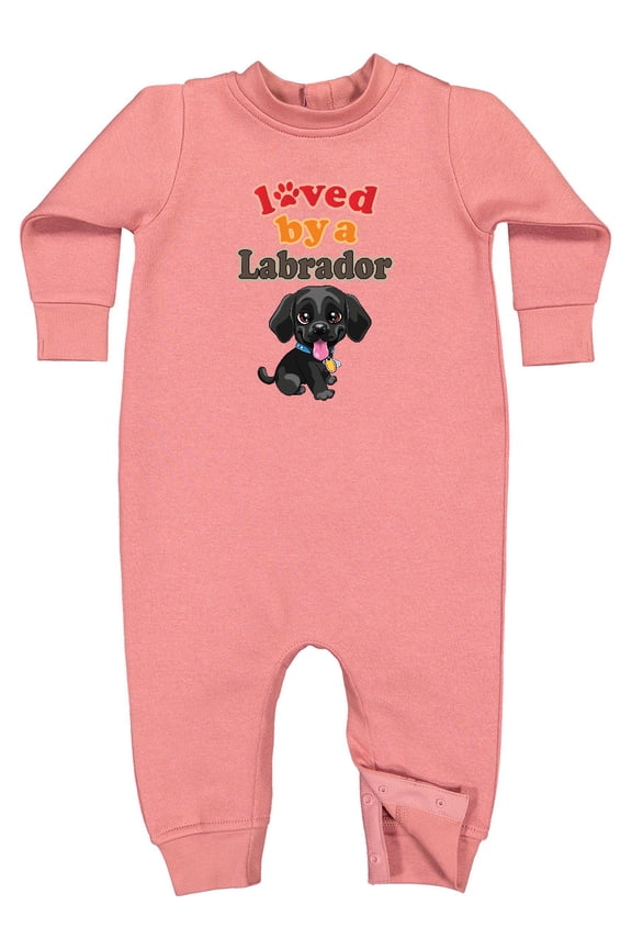 Labrador Retriever Dog Black Lab Baby Fleece Romper