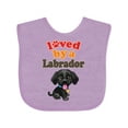 thumbnail image 1 of Inktastic Labrador Retriever Dog Black Lab Boys or Girls Baby Bib, 1 of 4