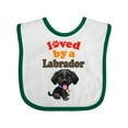 thumbnail image 1 of Inktastic Labrador Retriever Dog Black Lab Boys or Girls Baby Bib, 1 of 4