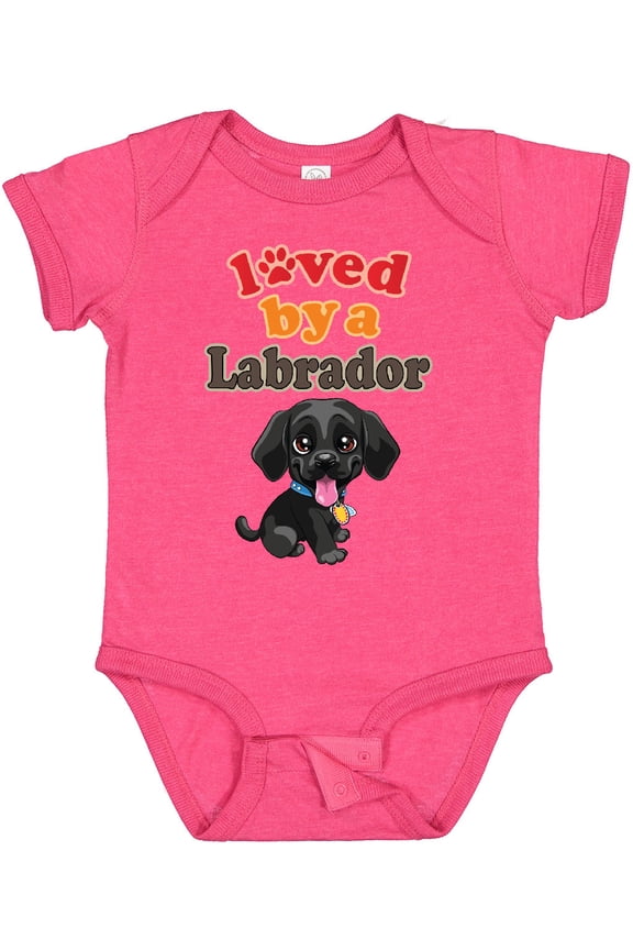 Labrador Retriever Dog Black Lab Boys or Girls Baby Bodysuit
