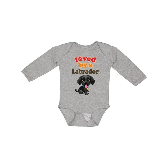 Inktastic Labrador Retriever Dog Black Lab Boys or Girls Long Sleeve Baby Bodysuit