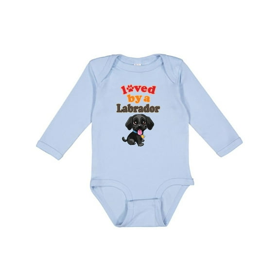 Inktastic Labrador Retriever Dog Black Lab Boys or Girls Long Sleeve Baby Bodysuit