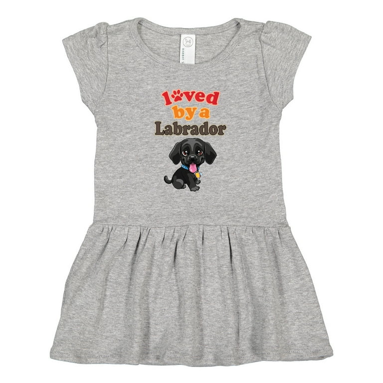Inktastic Labrador Retriever Dog Black Lab Girls Toddler Dress