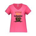 thumbnail image 1 of Inktastic Labrador Retriever Dog Gift Women's Plus Size V-Neck T-Shirt, 1 of 4