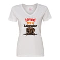 thumbnail image 1 of Inktastic Labrador Retriever Dog Gift Women's V-Neck T-Shirt, 1 of 5
