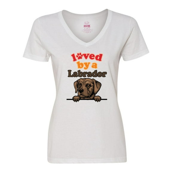 Inktastic Labrador Retriever Dog Gift Women's V-Neck T-Shirt