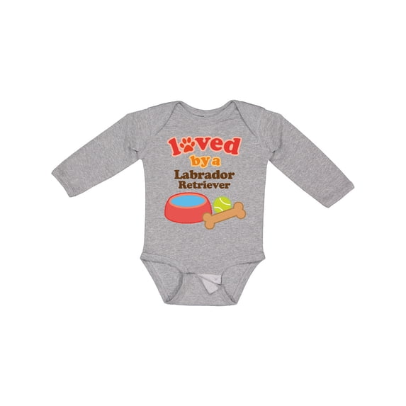 Inktastic Labrador Retriever Loved By A Boys or Girls Long Sleeve Baby Bodysuit