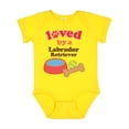 thumbnail image 1 of Inktastic Labrador Retriever Loved by a Boys or Girls Baby Bodysuit, 1 of 5