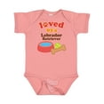 thumbnail image 1 of Inktastic Labrador Retriever Loved by a Boys or Girls Baby Bodysuit, 1 of 5
