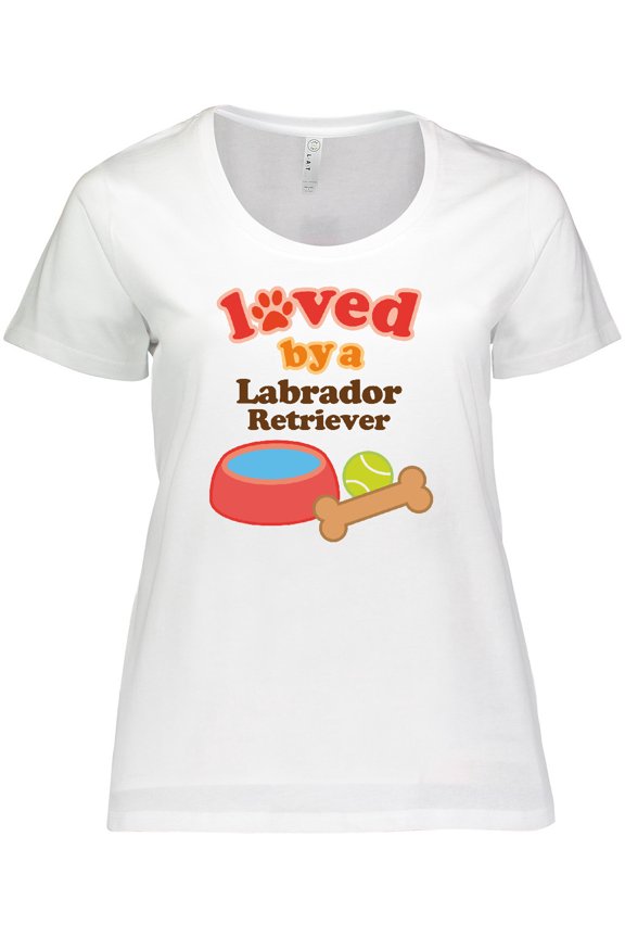 Labrador Retriever Loved by a Women's Plus Size T-Shirt
