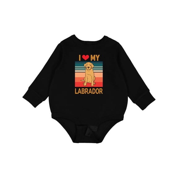 Inktastic Labrador Retriever Yellow Lab Baby Fleece Bodysuit