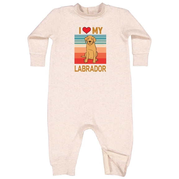 Inktastic Labrador Retriever Yellow Lab Baby Fleece Romper