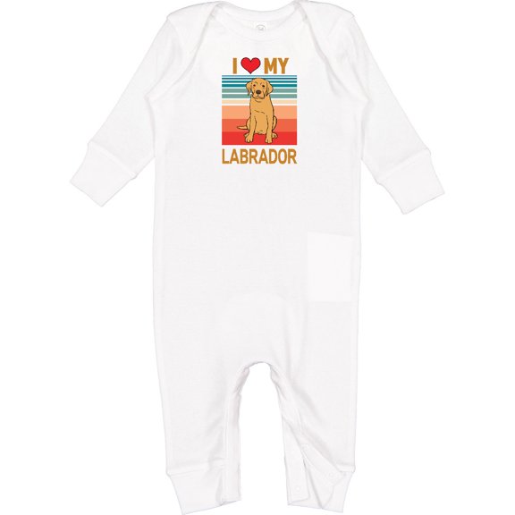 Inktastic Labrador Retriever Yellow Lab Baby Romper Coveralls