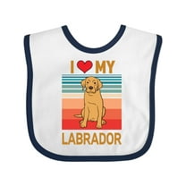 Inktastic Labrador Retriever Yellow Lab Boys or Girls Baby Bib