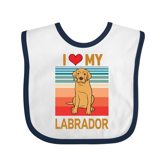 Inktastic Labrador Retriever Yellow Lab Boys or Girls Baby Bib