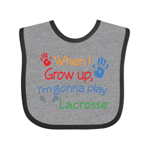 Inktastic Lacrosse Baby Boys or Girls Baby Bib