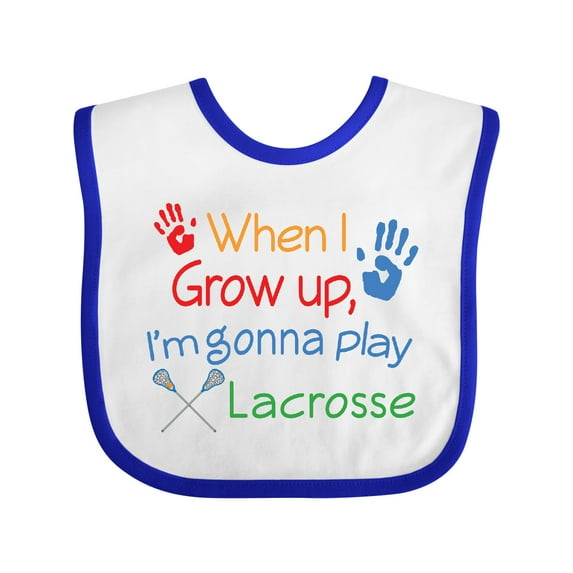 Inktastic Lacrosse Baby Boys or Girls Baby Bib