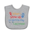 thumbnail image 1 of Inktastic Lacrosse Baby Boys or Girls Baby Bib, 1 of 4