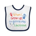 thumbnail image 1 of Inktastic Lacrosse Baby Boys or Girls Baby Bib, 1 of 4