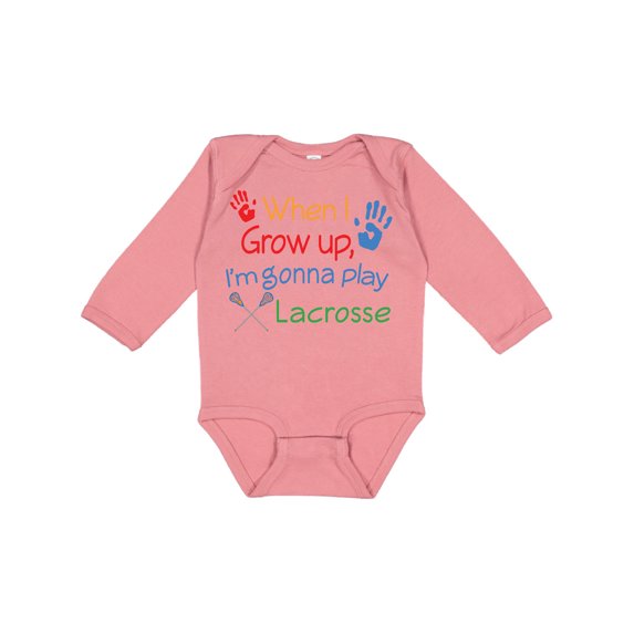 Inktastic Lacrosse Baby Boys or Girls Long Sleeve Baby Bodysuit