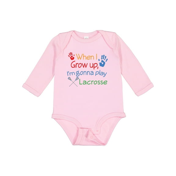 Inktastic Lacrosse Baby Boys or Girls Long Sleeve Baby Bodysuit