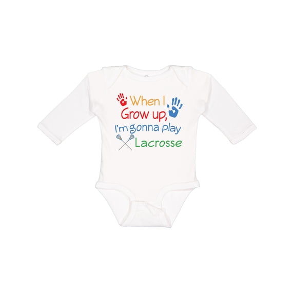 Inktastic Lacrosse Baby Boys or Girls Long Sleeve Baby Bodysuit
