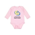 thumbnail image 1 of Inktastic Lacrosse Baby Dream About Boys or Girls Long Sleeve Baby Bodysuit, 1 of 5