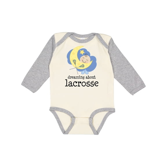 Inktastic Lacrosse Baby Dream About Boys or Girls Long Sleeve Baby Bodysuit
